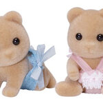 ซิลวาเนียนเบบี้หมีมามาเลด ท่านั่ง-คลาน Sylvanian Families Marmalade Bear Twins