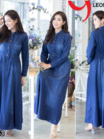 แม๊กซี่เดรสยาว NO563 เข้ม