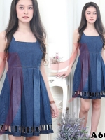เดรสยีนส์สั้น A6010