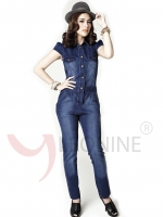 ชุดยีนส์กางเกงยาว DE5516 เข้ม