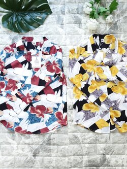 เสื้อเชิ้ตลายดอกไม้ รุ่น 001
