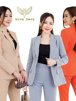 เสื้อสูทผู้หญิงแขนยาวสีนู้ด/เทา/ส้ม Smart #2236(ไม่รวมกางเกง)