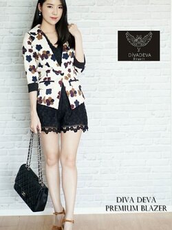 เสื้อสูทผู้หญิง ลายดอก รุ่น 103