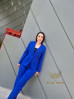 No.2304เสื้อสูทNew Classic น้ำเงินสด ใส่คู่กางเกงกระบอกเล็กNo.2304-2(S-XL)