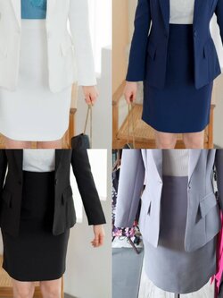 no2236-1Smart Skirt กระโปรงสีขาว/สีดำ/สีกรม (ไม่รวมเสื้อสูท)