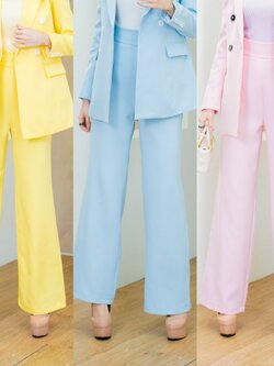 กางเกงขายาวเอวสูง #2259-2