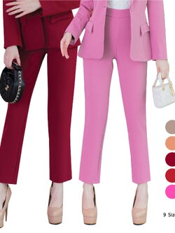 NO.2326-2 Wealthy กางเกงขายาวทรงกระบอกเล็ก (เฉพาะกางเกง) S-6XL