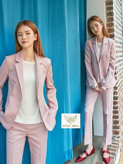 ชุดสูทสีชมพู Set2ชิ้น #IM006 (S-XL)