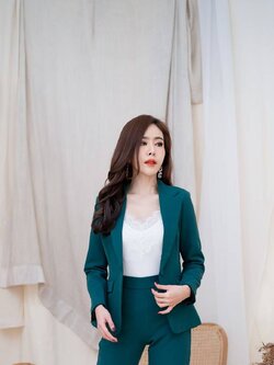 No.1904 เสื้อสูทClassic Blazer เขียวเข้มNEW