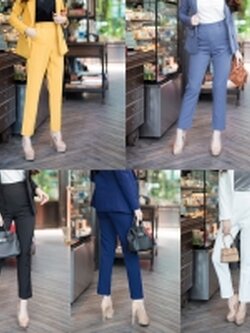 กางเกงขายาวผู้หญิงเอวสูง no.5225