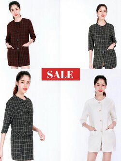 เสื้อมินิโค้ทแขน5ส่วน Peta Coat #5128