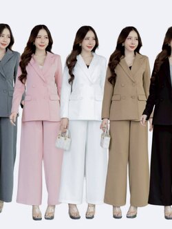 เสื้อสูท4กระดุมตัวยาวNo.2508 ใส่คู่กางเกงกระบอกใหญ่ No.2508-2 (S-6XL)