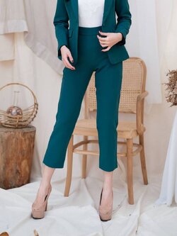 No.1904-2 กางเกงขากระบอกเล็ก เขียวNEW (ไม่รวมเสื้อสูท)