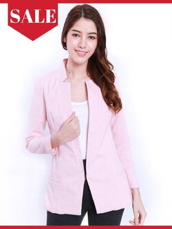 เสื้อสูทผ้าทอปกคอจีน Celeb Long Ex. #5075