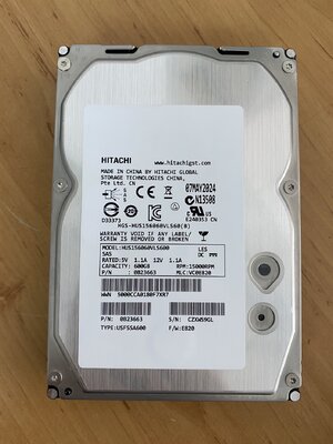 Hitachi 600GB 15K 6G SAS 3.5" HDD Hard Drive // HUS156060VLS600 / 0B23663 (Used) // สินค้ารับประกัน โดย บริษัท อะไหล่เซิร์ฟเวอร์ จำกัด