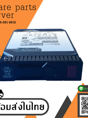 HP 6TB 7.2K 12G SAS 3.5" LFF MDL helium HP HDD Drive // P/N 791394-001 / GPN 793674-006 / HUH728060AL5204 + Tray SAS 793771-001 (Used) // สินค้ารับประกัน โดย บริษัท อะไหล่เซิร์ฟเวอร์ จำกัด