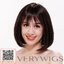 วิกผมแท้ 100% ทรงผมบ๊อบสั้น มาพร้อมหน้าม้าซีทรู และหนังศีรษะทอแสกกลาง (ทอแบบ MONO) BY VERYWIGS