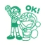 ตัวปั๊มโดราเอมอนกับโนบีตะ OK (Doraemon Mini Stamp TSP-020)
