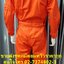 ชุดหมีแขนยาว-ขายาว แต่งซิป M,L,XL ผ้าคอมทวิว ไม่กันสะเก็ดไฟ