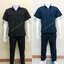 ชุดซาฟารี เสื้อแขนสั้น + กางเกง (สีกรมท่า) พร้อมรับปักโลโก้