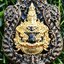 เหรียญจตุมหามงคล ๖๖๖ ปี หลวงพ่อพุทธชินราช วัดพระพุทธบาทดงงู เนื้อนวะแก่เงิน ชุบทองลงยา หลังพระราหู