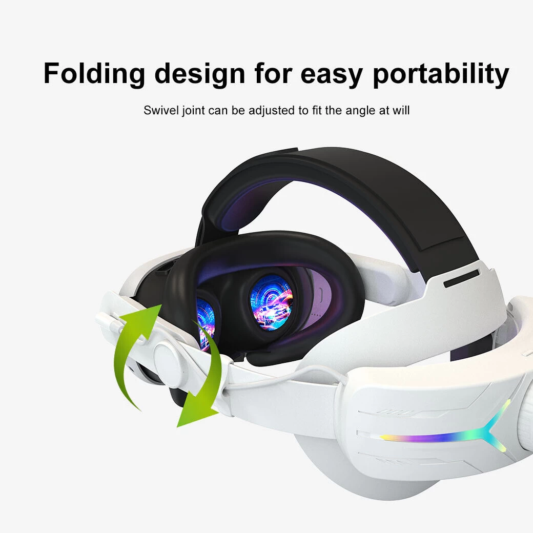 Meta Quest 3 : Head Strap RGB Backlight With Battery 8000mAh