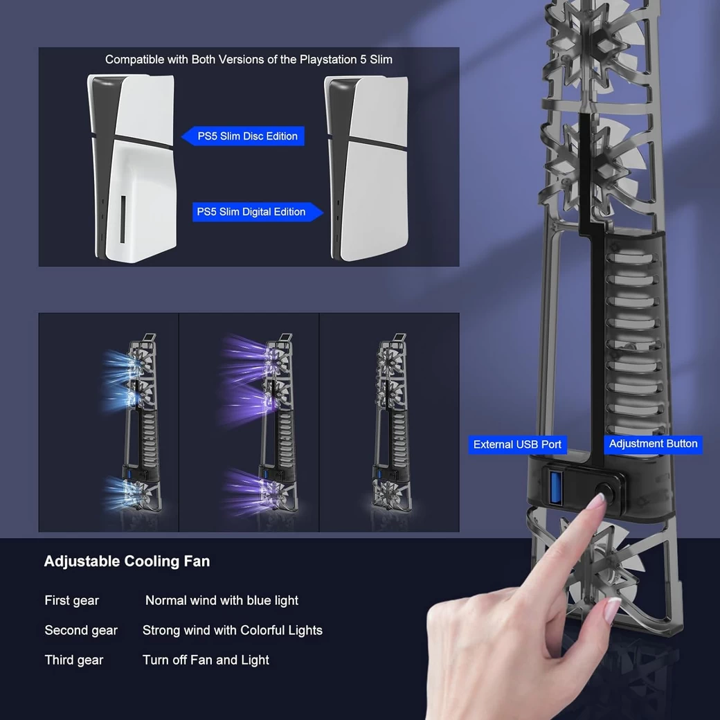 PS5 Slim : Cooling Fan RGB Modes