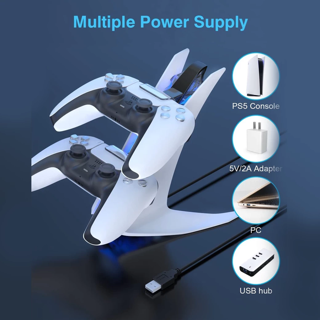 PS5 Slim : Charging Dock LED Light & Fast Charging