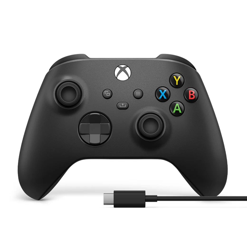 Xbox : Microsoft Xbox Wireless Controller + USB-C® Cable (Black)