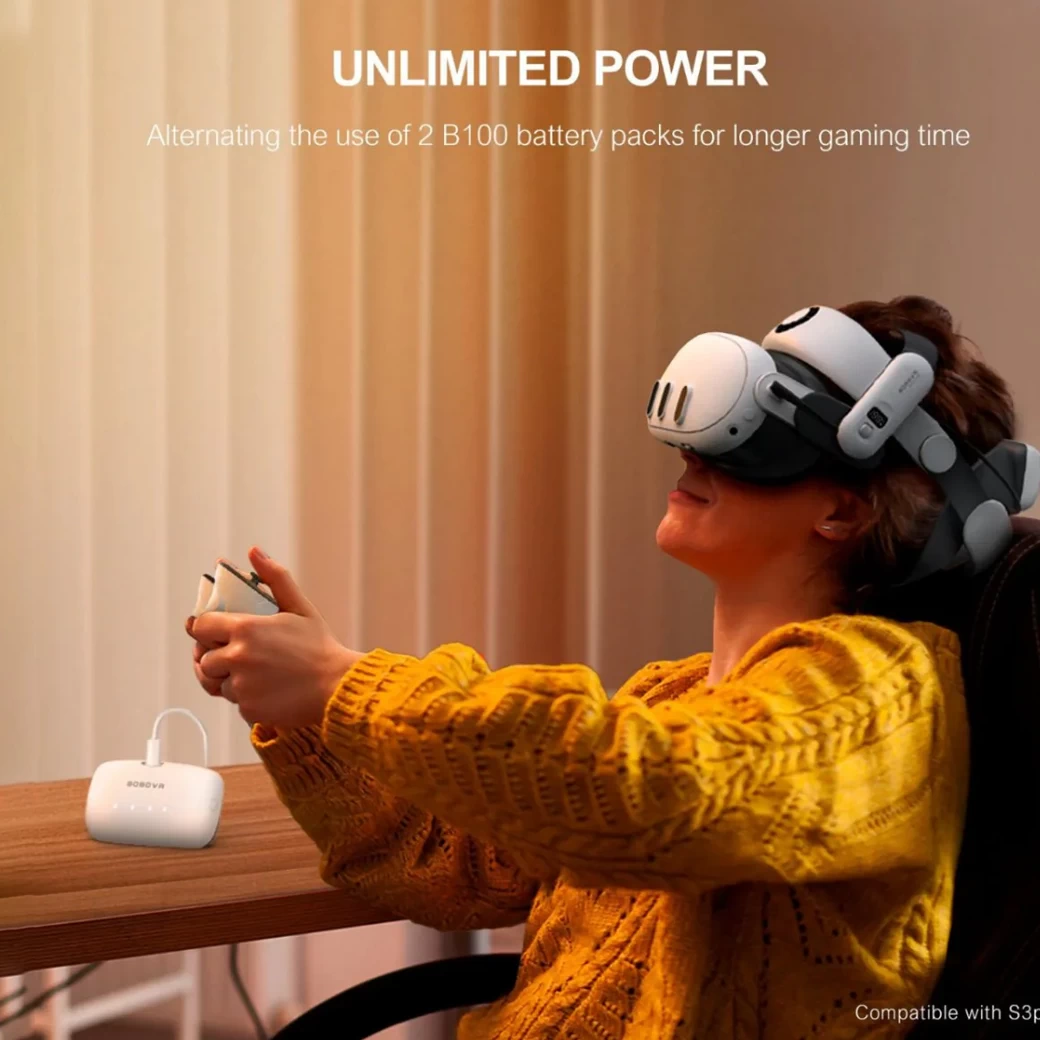 Meta Quest 3/3S : BOBOVR B100 10000mAH Battery Pack for S3 Pro