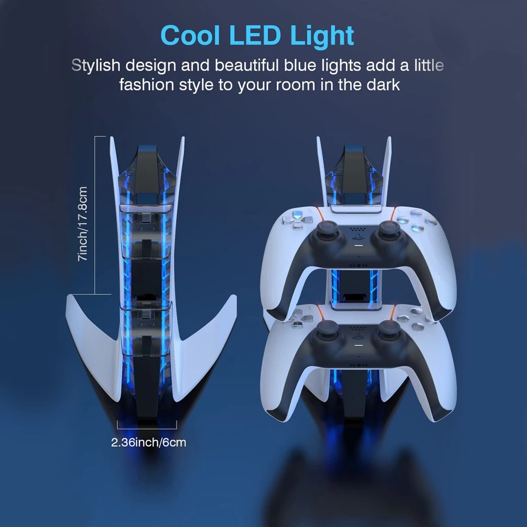 PS5 Slim : Charging Dock LED Light & Fast Charging