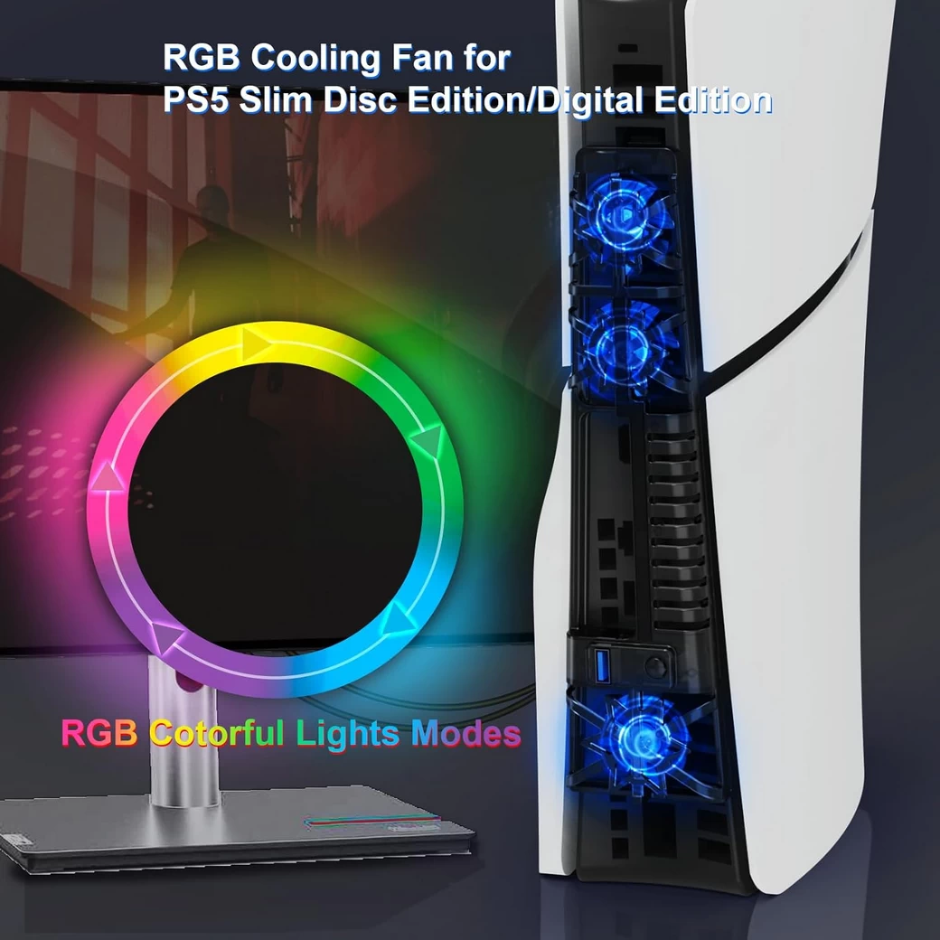 PS5 Slim : Cooling Fan RGB Modes