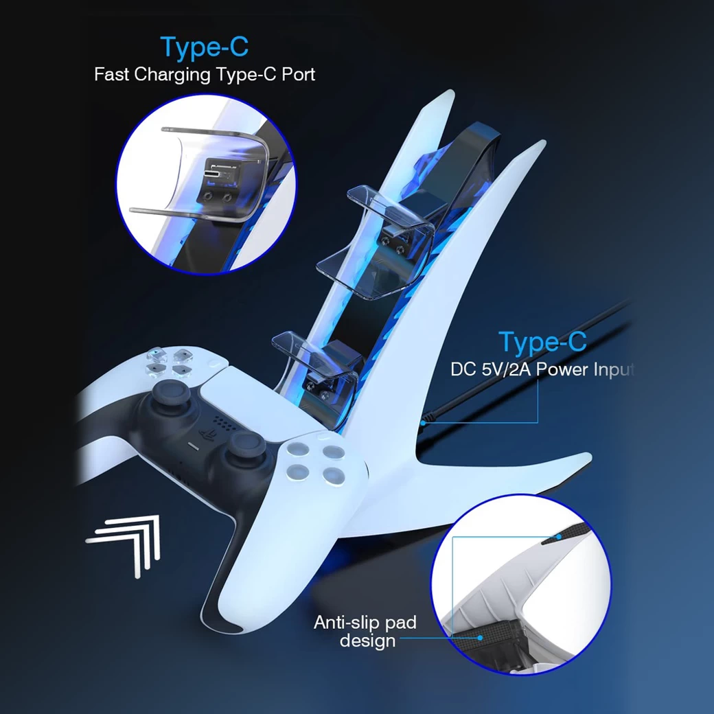 PS5 Slim : Charging Dock LED Light & Fast Charging