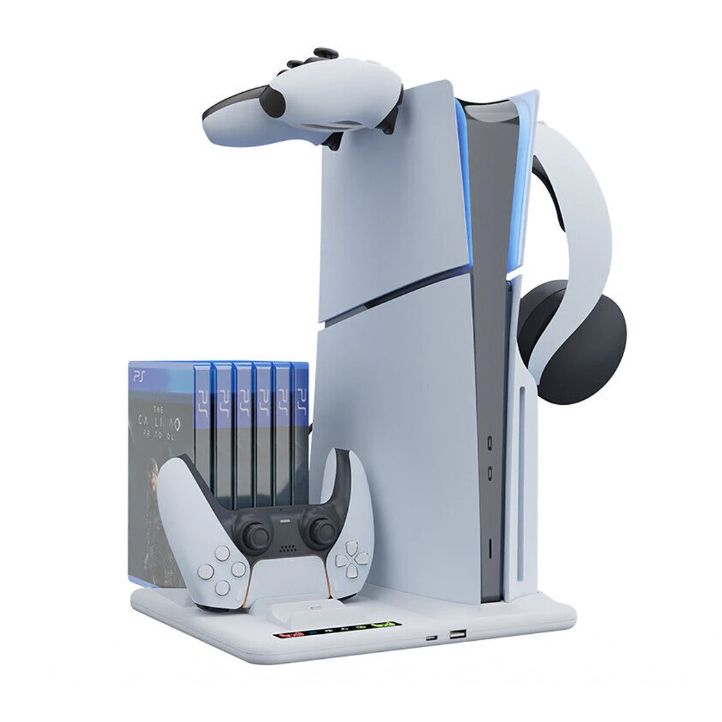 PS5 Slim : iPlay Multi-Functional Stand + Headphone Holder